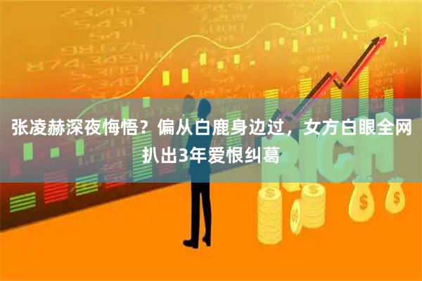 张凌赫深夜悔悟？偏从白鹿身边过，女方白眼全网扒出3年爱恨纠葛