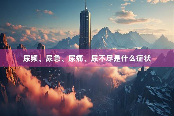 尿频、尿急、尿痛、尿不尽是什么症状