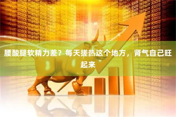 腰酸腿软精力差？每天搓热这个地方，肾气自己旺起来